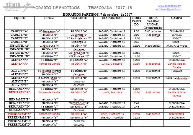 HORARIOS 7-9