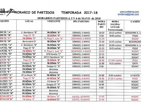 Partits pel cap de setmana...